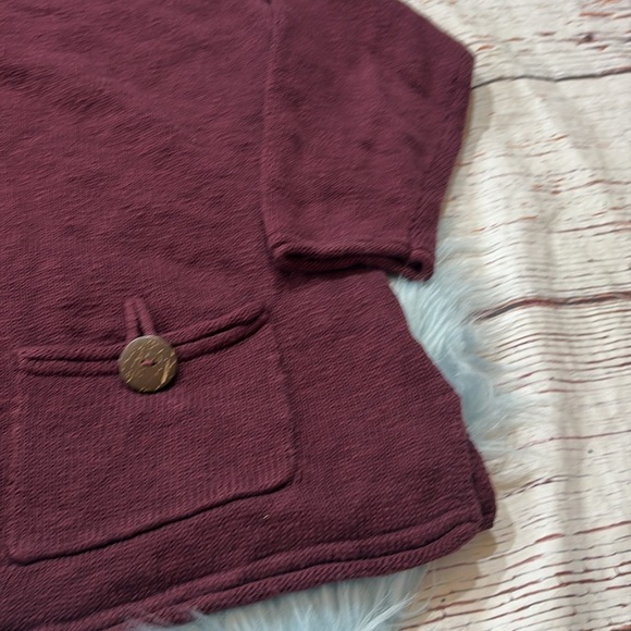 Lulu-B Maroon Knit Quarter Sleeve Sweater sz S/M - Picture 5 of 10